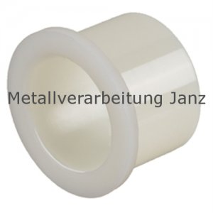 Bundbuchse BBP Bohrung 8mm Polyamid 6.6 Außendurchmesser 12mm Länge 6mm Bunddurchmesser 16mm - 70 Stück