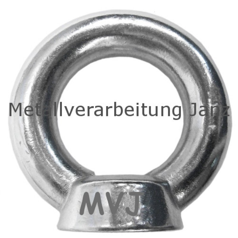Ringmutter M10 nach DIN 582 aus A2 Edelstahl 25 Stück