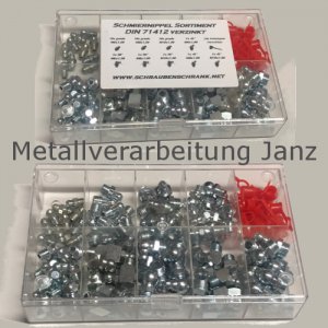 Sortiment Fettnippel Schmiernippel alle Form und Winkel - 70 Teilig