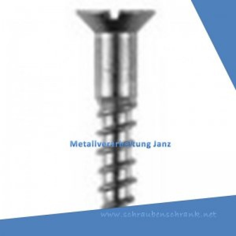 Senkkopfschrauben DIN 338 HSS-G Profi Senkkopfschrauben mit Schlitz nach DIN 97, verzinkt M 6 x 45 - 1000 Stück
