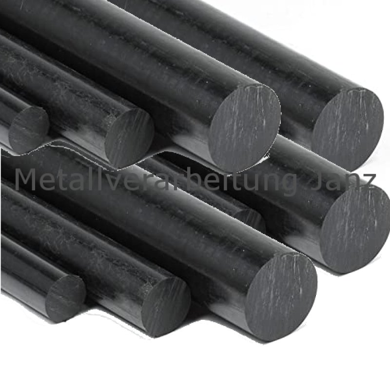 Polyamid PA6 Rundstab Schwarz Ø20mm - Kunststoffstab 500mm Länge Für Werkstatt & Modellbau