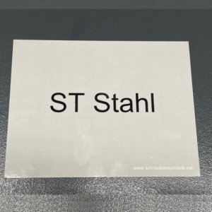 Magnetschild ST Stahl - 1 Stück