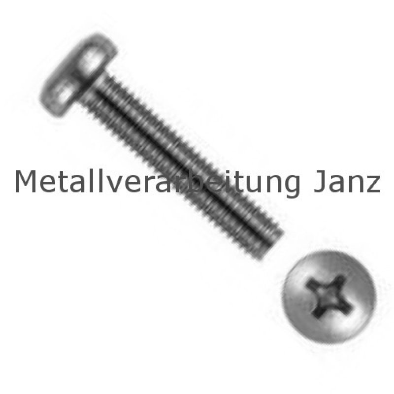 Linsenschrauben m. Kreuzschlitz PH DIN 7985 A2 Edelstahl M6x30 - 1.000 Stück