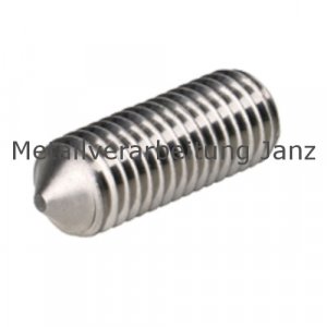 Gewindestifte mit Innensechskant u. Spitze A2 DIN 914 M2x10 Edelstahl - 500 Stück