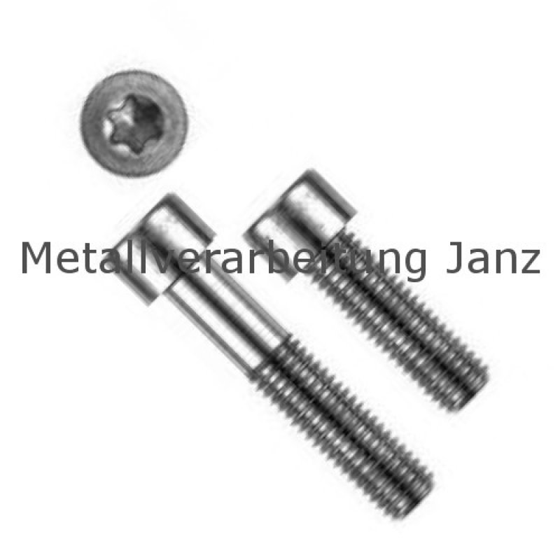 ISO 14579 / ähnlich DIN 912, Zylinderschrauben Torx (TX6) A2 Edelstahl M4x8 - 1000 Stück