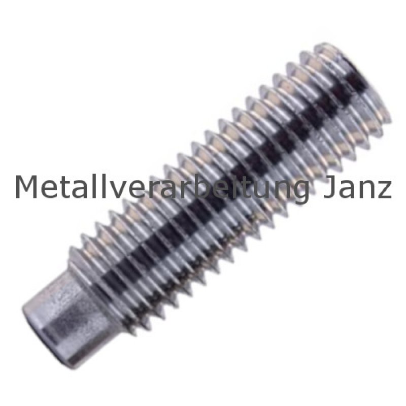 Gewindestifte mit Innensechskant u. Zapfen 45H ISO 4028 ehem. DIN 915 M6x10 blank - 10 Stück