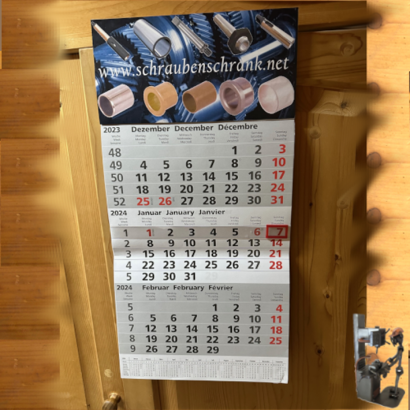 3-Monats-Wandkalender-Monatsplaner 2024