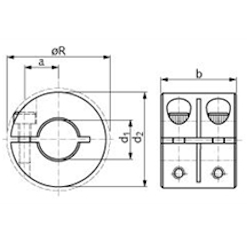 Geschlitte Stellring Breite Form