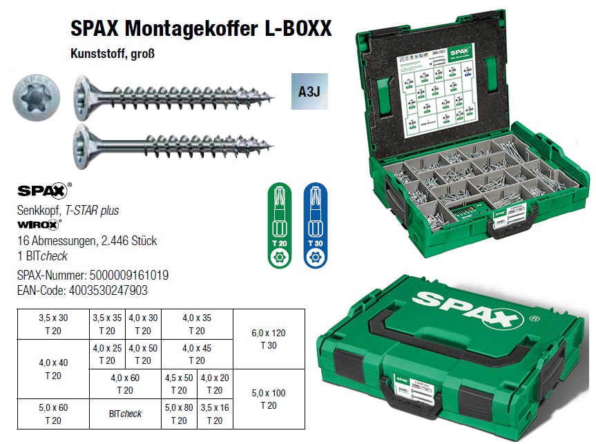 Spax- Montagekoffer L-BOXX WIROX.